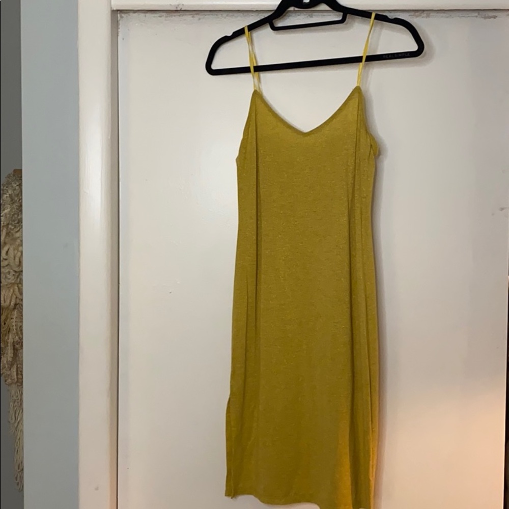 Gold shimmer day dress